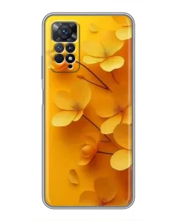 Чехол для Xiaomi Redmi Note 11 Pro с картинкой «Золотые лепестки»