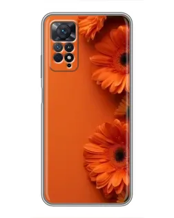 Чехол для Xiaomi Redmi Note 11 Pro с картинкой «Оранжевые герберы»