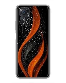 Чехол для Xiaomi Redmi Note 11 Pro с картинкой «Огненная звездная волна»