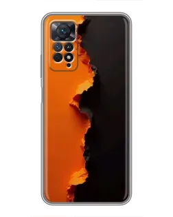 Чехол для Xiaomi Redmi Note 11 Pro с картинкой «Оранжевый разлом»