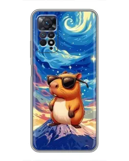 Чехол для Xiaomi Redmi Note 11 Pro с картинкой «Капибара Ван Гога»