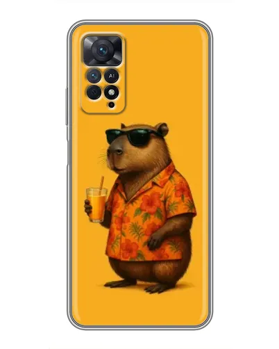 Чехол для Xiaomi Redmi Note 11 Pro с картинкой «Капибара на отдыхе»
