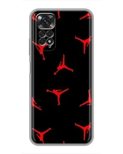 Чехол для Xiaomi Redmi Note 11 / 11s с картинкой «Jordan Red Pattern» Чехол для Xiaomi Redmi Note 11 / 11s с картинкой «Jordan Red Pattern»