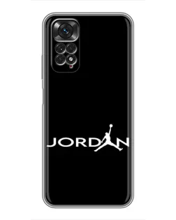 Чехол для Xiaomi Redmi Note 11 / 11s с картинкой «Jordan White Logo» Чехол для Xiaomi Redmi Note 11 / 11s с картинкой «Jordan White Logo»