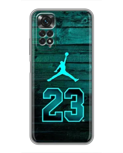 Чехол для Xiaomi Redmi Note 11 / 11s с картинкой «Jordan Cyan 23»
