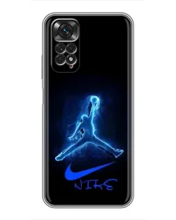 Чехол для Xiaomi Redmi Note 11 / 11s с картинкой «Jordan Neon Blue» Чехол для Xiaomi Redmi Note 11 / 11s с картинкой «Jordan Neon Blue»