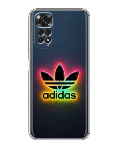 Чехол для Xiaomi Redmi Note 11 / 11s с картинкой «Неоновый Adidas»