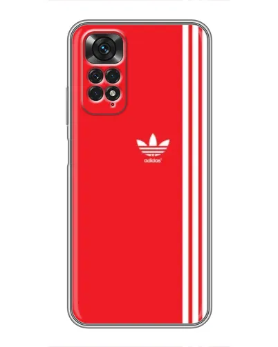 Чехол для Xiaomi Redmi Note 11 / 11s с картинкой «Красный минимализм Adidas»