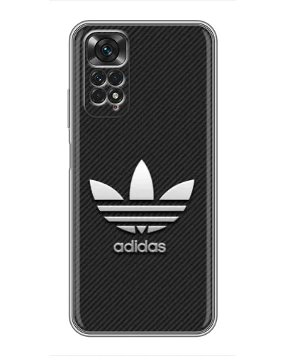 Чехол для Xiaomi Redmi Note 11 / 11s с картинкой «Adidas Карбоновая текстура»