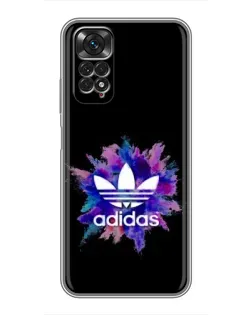 Чехол для Xiaomi Redmi Note 11 / 11s с картинкой «Взрыв красок Adidas»