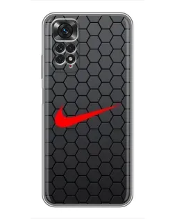 Чехол для Xiaomi Redmi Note 11 / 11s с картинкой «Nike — карбоновая сетка» Чехол для Xiaomi Redmi Note 11 / 11s с картинкой «Nike — карбоновая сетка»