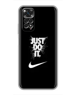 Чехол для Xiaomi Redmi Note 11 / 11s с картинкой «Текстовый принт Nike» Чехол для Xiaomi Redmi Note 11 / 11s с картинкой «Текстовый принт Nike»