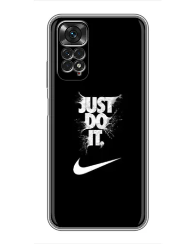 Чехол для Xiaomi Redmi Note 11 / 11s с картинкой «Текстовый принт Nike»