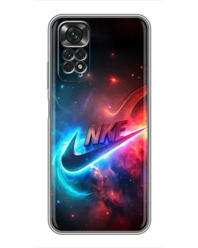 Чехол для Xiaomi Redmi Note 11 / 11s с картинкой «Огненный логотип Nike»