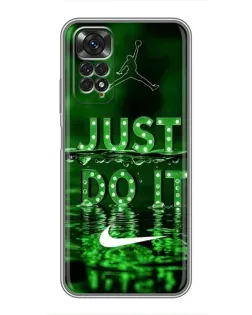 Чехол для Xiaomi Redmi Note 11 / 11s с картинкой «Зеленый неоновый Nike» Чехол для Xiaomi Redmi Note 11 / 11s с картинкой «Зеленый неоновый Nike»