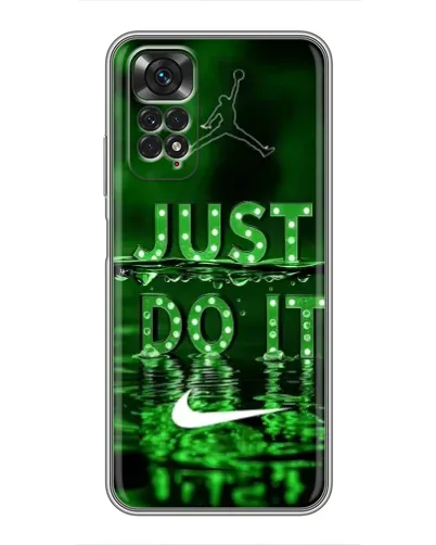 Чехол для Xiaomi Redmi Note 11 / 11s с картинкой «Зеленый неоновый Nike»
