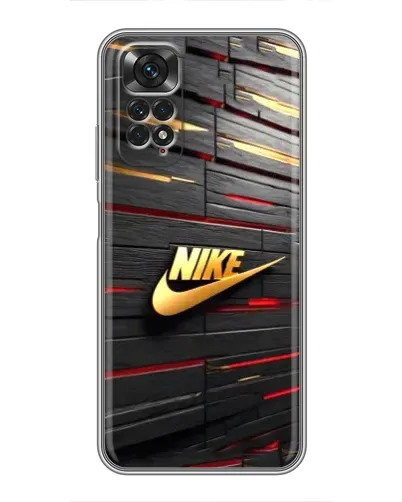 Чехол для Xiaomi Redmi Note 11 / 11s с картинкой «Золотой Nike на металле»