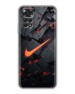 Чехол для Xiaomi Redmi Note 11 / 11s с картинкой «Nike — эффект разломов» Чехол для Xiaomi Redmi Note 11 / 11s с картинкой «Nike — эффект разломов»