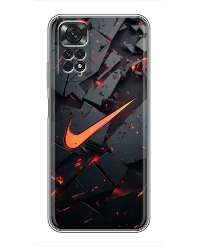 Чехол для Xiaomi Redmi Note 11 / 11s с картинкой «Nike — эффект разломов»