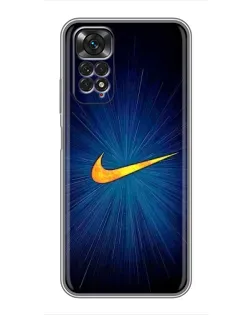 Чехол для Xiaomi Redmi Note 11 / 11s с картинкой «Синий пульс Nike» Чехол для Xiaomi Redmi Note 11 / 11s с картинкой «Синий пульс Nike»