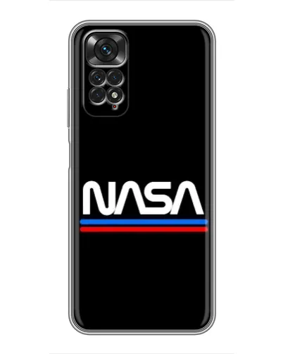 Чехол для Xiaomi Redmi Note 11 / 11s с картинкой «NASA — классика Red Blue»