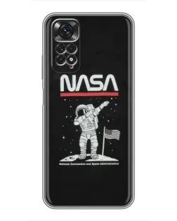 Чехол для Xiaomi Redmi Note 11 / 11s с картинкой «NASA — шагаем по Луне» Чехол для Xiaomi Redmi Note 11 / 11s с картинкой «NASA — шагаем по Луне»