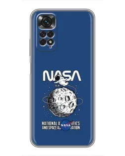 Чехол для Xiaomi Redmi Note 11 / 11s с картинкой «NASA — лунная миссия» Чехол для Xiaomi Redmi Note 11 / 11s с картинкой «NASA — лунная миссия»
