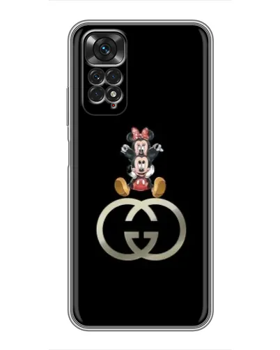 Чехол для Xiaomi Redmi Note 11 / 11s с картинкой «Минни Маус на лого»