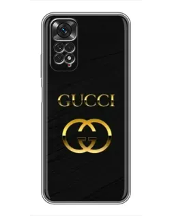 Чехол для Xiaomi Redmi Note 11 / 11s с картинкой «Золотой логотип Gucci»