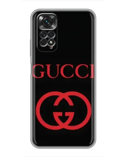 Чехол для Xiaomi Redmi Note 11 / 11s с картинкой «Gucci — красный логотип»