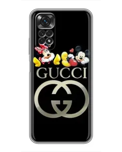 Чехол для Xiaomi Redmi Note 11 / 11s с картинкой «Gucci — герои Disney»