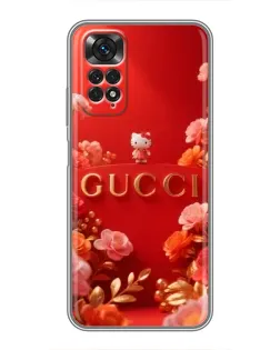 Чехол для Xiaomi Redmi Note 11 / 11s с картинкой «Gucci — золотой сад»
