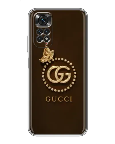 Чехол для Xiaomi Redmi Note 11 / 11s с картинкой «Gucci — золотая бабочка»