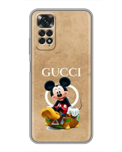 Чехол для Xiaomi Redmi Note 11 / 11s с картинкой «Микки Маус Gucci — крафт»