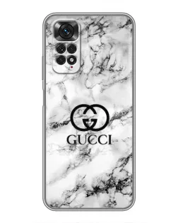 Чехол для Xiaomi Redmi Note 11 / 11s с картинкой «Gucci — мраморный шик»