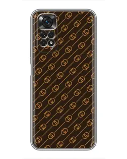 Чехол для Xiaomi Redmi Note 11 / 11s с картинкой «Gucci — золотые диагонали»