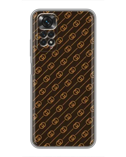 Чехол для Xiaomi Redmi Note 11 / 11s с картинкой «Gucci — золотые диагонали»