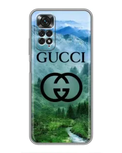 Чехол для Xiaomi Redmi Note 11 / 11s с картинкой «Gucci — горный пейзаж»