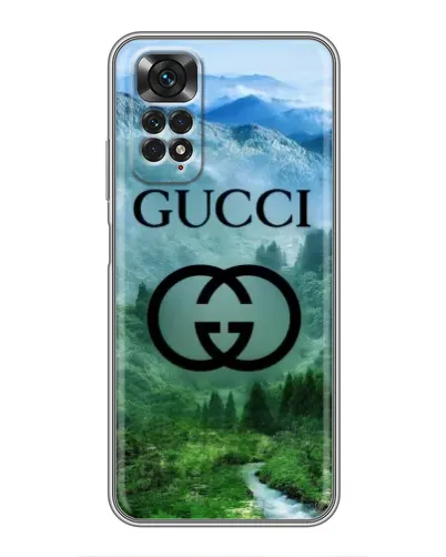 Чехол для Xiaomi Redmi Note 11 / 11s с картинкой «Gucci — горный пейзаж»