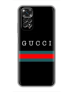 Чехол для Xiaomi Redmi Note 11 / 11s с картинкой «Gucci — красный пояс»