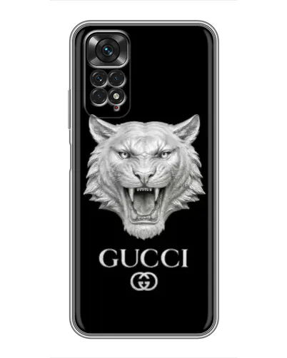 Чехол для Xiaomi Redmi Note 11 / 11s с картинкой «Gucci — серебряный лев» Чехол для Xiaomi Redmi Note 11 / 11s с картинкой «Gucci — серебряный лев»