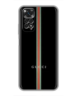 Чехол для Xiaomi Redmi Note 11 / 11s с картинкой «Gucci — строгая линия»