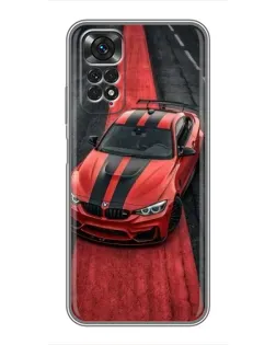 Чехол для Xiaomi Redmi Note 11 / 11s с картинкой «BMW на красной дорожке»