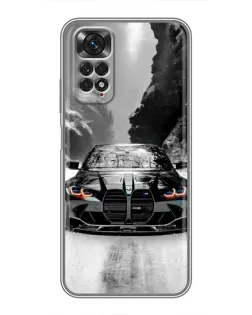 Чехол для Xiaomi Redmi Note 11 / 11s с картинкой «BMW — акварельный дрифт»