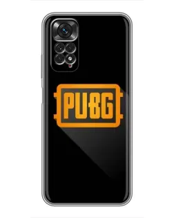 Чехол для Xiaomi Redmi Note 11 / 11s с картинкой «PUBG — рамка лого»