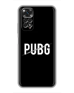 Чехол для Xiaomi Redmi Note 11 / 11s с картинкой «PUBG — белый логотип»