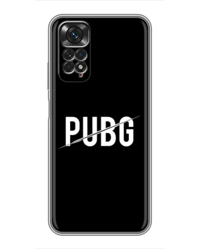 Чехол для Xiaomi Redmi Note 11 / 11s с картинкой «PUBG — белый логотип»