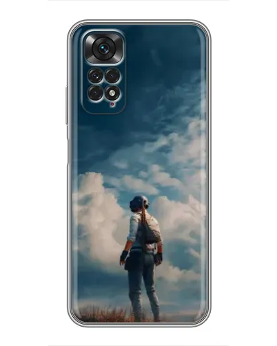 Чехол для Xiaomi Redmi Note 11 / 11s с картинкой «Герой PUBG на скале»