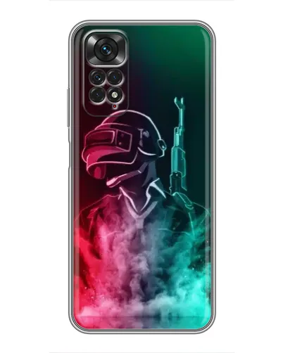 Чехол для Xiaomi Redmi Note 11 / 11s с картинкой «PUBG — огненный воин»