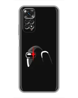 Чехол для Xiaomi Redmi Note 11 / 11s с картинкой «Among Us шлем»